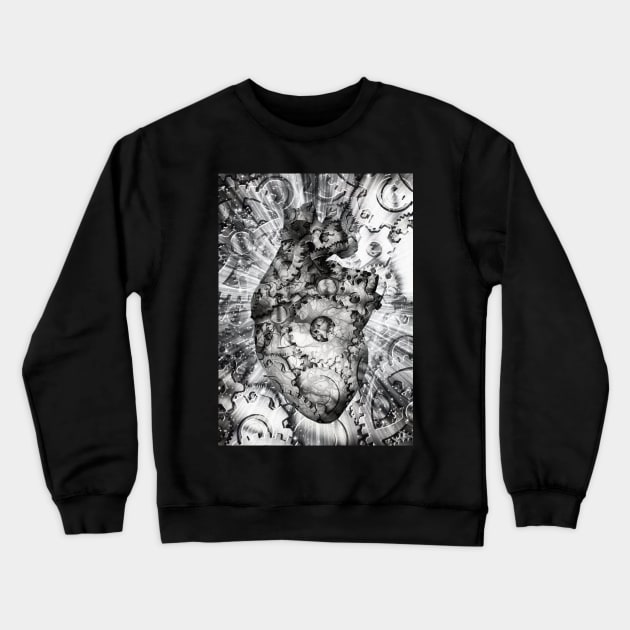 Machine heart Crewneck Sweatshirt by rolffimages